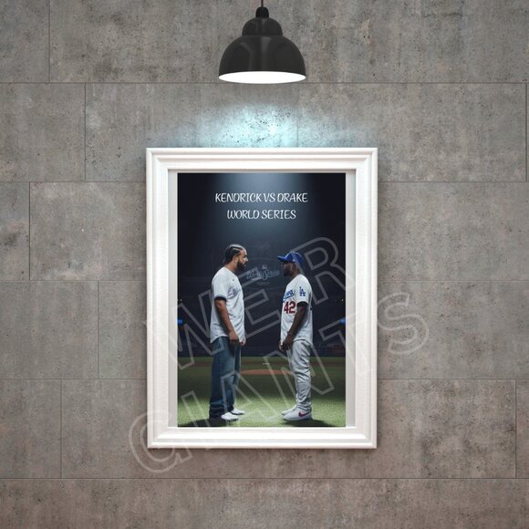 The Ultimate Showdown- KENDRICK V DRAKE WORLD SERIES 11x17 Art Print- Rap Beef - Picture 1 of 3